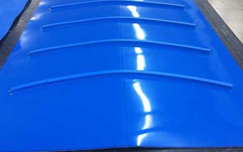 Cintas transportadoras para aeropuertos en color azul